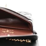 Lambskin Quilted Mini Flap Bag Charm With Hook Black - Image 5
