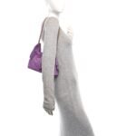 Suede Quilted Mini Chanel 25 Handbag Purple - Image 2