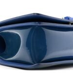 Patent Calfskin Quilted Medium Plexiglass Boy Flap Blue - Image 9