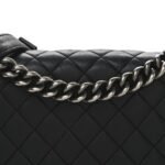 Lambskin Quilted Medium Boy Flap Black - Image 8