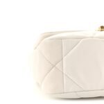 Goatskin Quilted Medium Chanel 19 Flap White - Image 9