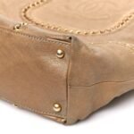 Metallic Calfskin Luxe Ligne Tote Gold - Image 10