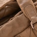 Lambskin Quilted Cloudy Bundle North South Tote Beige - Image 14
