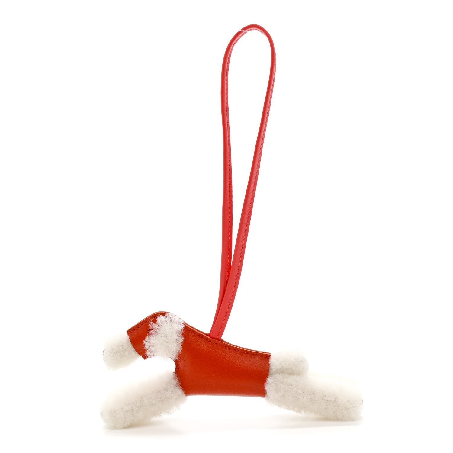 5929fb59b08d3c12d078b590ccb06be1.jpg Milo Lambskin Shearling Budy Charm Cornaline Rose Texas - Image 1
