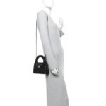Shiny Aged Calfskin Quilted Nano Kelly Shopper Black - Image 2