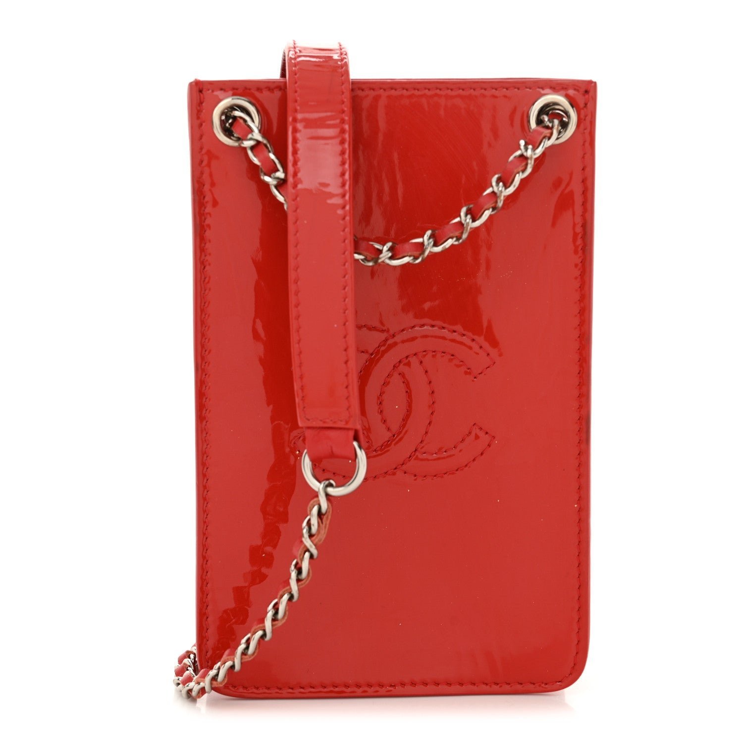 5cf35846d3e9ec81198aa49163dee8cb_10163f0c-6a06-4df1-81d4-22dfa8ac7c33.jpg Patent Crossbody CC Phone Holder Red - Image 1
