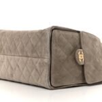 Suede Quilted Medium Chanel 25 Handbag Grey - Image 11