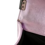 Metallic Patent Calfskin Quilted Medium Boy Flap Light Pink - Image 12