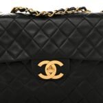 Lambskin Quilted XL Jumbo Single Flap Black - Image 9