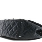 Patent Quilted Jumbo Single Flap Navy - Image 10