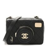 Lambskin Quilted Coco Click Bag Black
