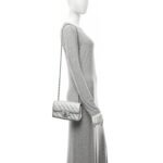 Metallic Lambskin Quilted Mini Rectangular Flap Silver - Image 2