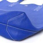 Taurillon Clemence Double Sens 36 Reversible Tote Graphite Bleu Electrique - Image 13