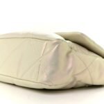 Iridescent Calfskin Quilted Large Chanel 19 Flap White - Image 10