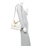 Goatskin Quilted Large Chanel 19 Flap White - Image 2