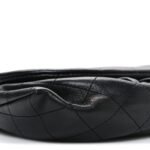 Lambskin Half Moon Wallet On Chain WOC Black - Image 10