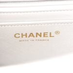 Metallic Calfskin Quilted Braided Mini Rectangular Flap Silver - Image 6