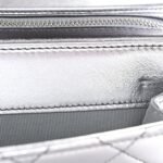 Metallic Lambskin Like A Wallet Flap Silvery Black - Image 3