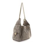 Suede Quilted Small Chanel 25 Handbag Dark Grey - Image 3