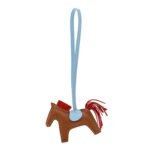 Milo Lambskin Grigri Rodeo Horse Bag Charm PM Gold Rouge Indien Celeste