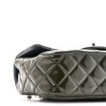 Patent Calfskin Quilted Mini Rectangular Flap Navy Blue - Image 9