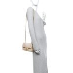 Metallic Goatskin Quilted Mini Rectangular Flap Gold - Image 2