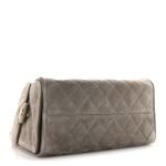 Suede Quilted Small Chanel 25 Handbag Dark Grey - Image 4