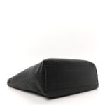 Perforated Grained Calfskin Large Shopping Tote Black - Image 4