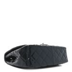 Patent Quilted Jumbo Single Flap Navy - Image 4