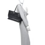 Grained Calfskin Shopping Fever Tote Black - Image 2