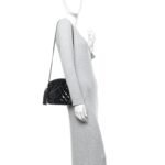 Patent Quilted Tassel Camera Case Black - Image 2