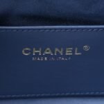 Washed Denim Quilted Mini Chanel 25 Handbag Blue - Image 6