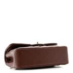 Lambskin Quilted Small Double Flap Dark Brown - Image 4