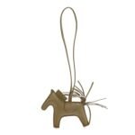Milo Lambskin Grigri Rodeo Horse Bag Charm PM Beige Marfa