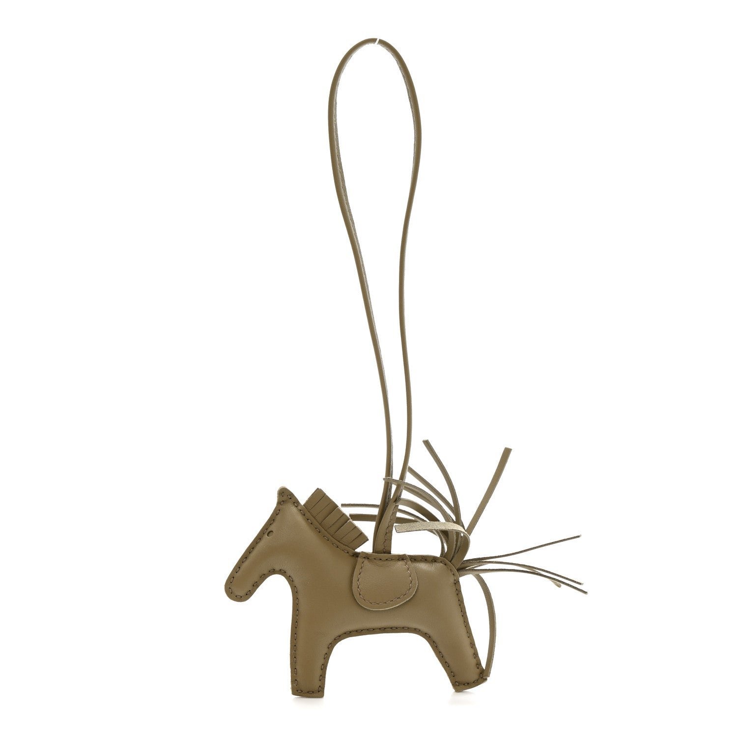 785f2ee6a41807c393872014bfd905ec.jpg Milo Lambskin Grigri Rodeo Horse Bag Charm PM Beige Marfa - Image 1