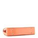 Patent Calfskin Scallop Quilted Single Flap Pink - Image 4