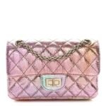 Metallic Goatskin Quilted Mini 2.55 Reissue Flap Multicolor