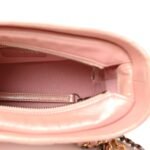 Iridescent Aged Calfskin Quilted Small Gabrielle Hobo Rose - Image 5