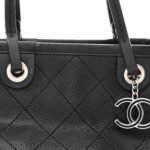 Grained Calfskin Shopping Fever Tote Black - Image 10