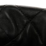 Lambskin Quilted Resin Bi-Color Chain Bucket Bag Black - Image 11