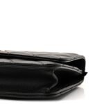 Lambskin Quilted Trendy CC Wallet On Chain WOC Black - Image 11