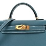 Epsom Mini Kelly Sellier 20 New Blue Jean - Image 7