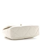 Goatskin Quilted Large Chanel 19 Flap White - Image 5