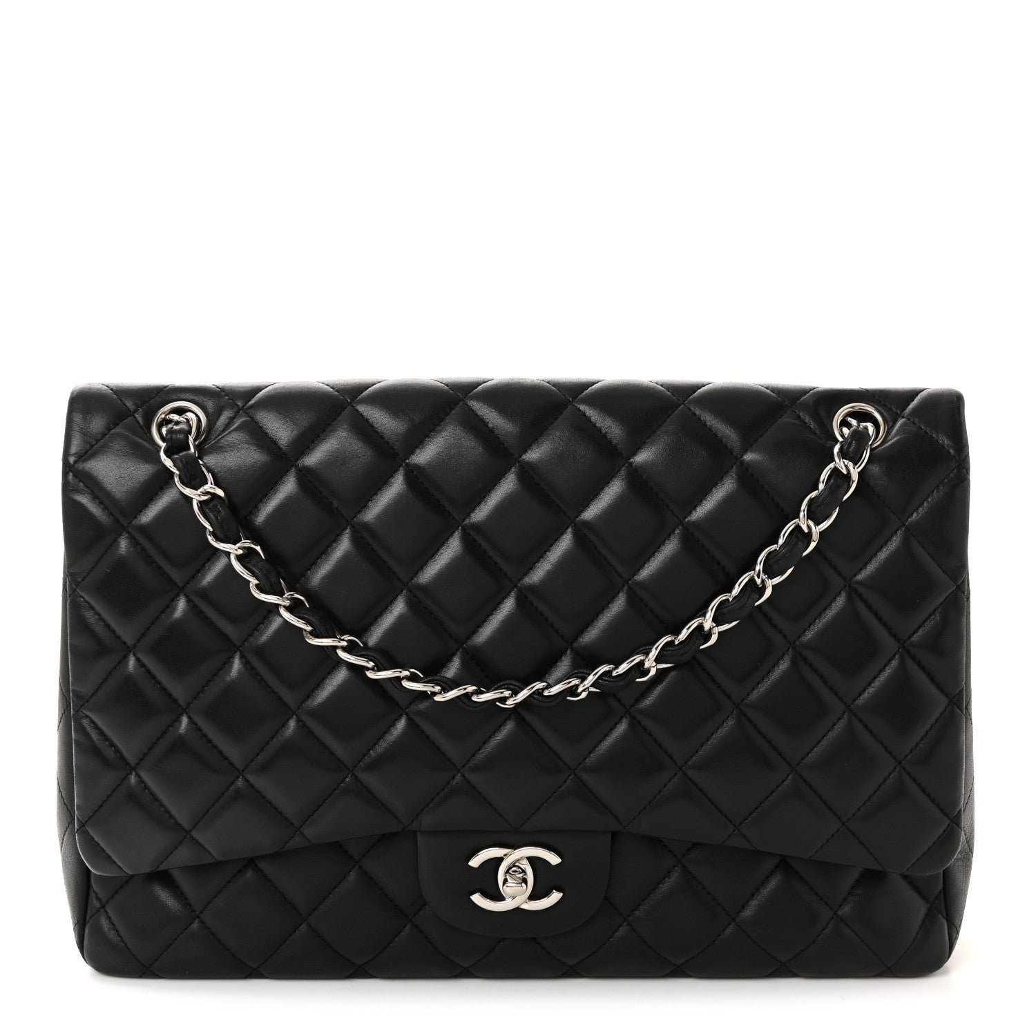8280a236e5ccd98038635ac881ace2e6.jpg Lambskin Quilted Maxi Single Flap Black - Image 1