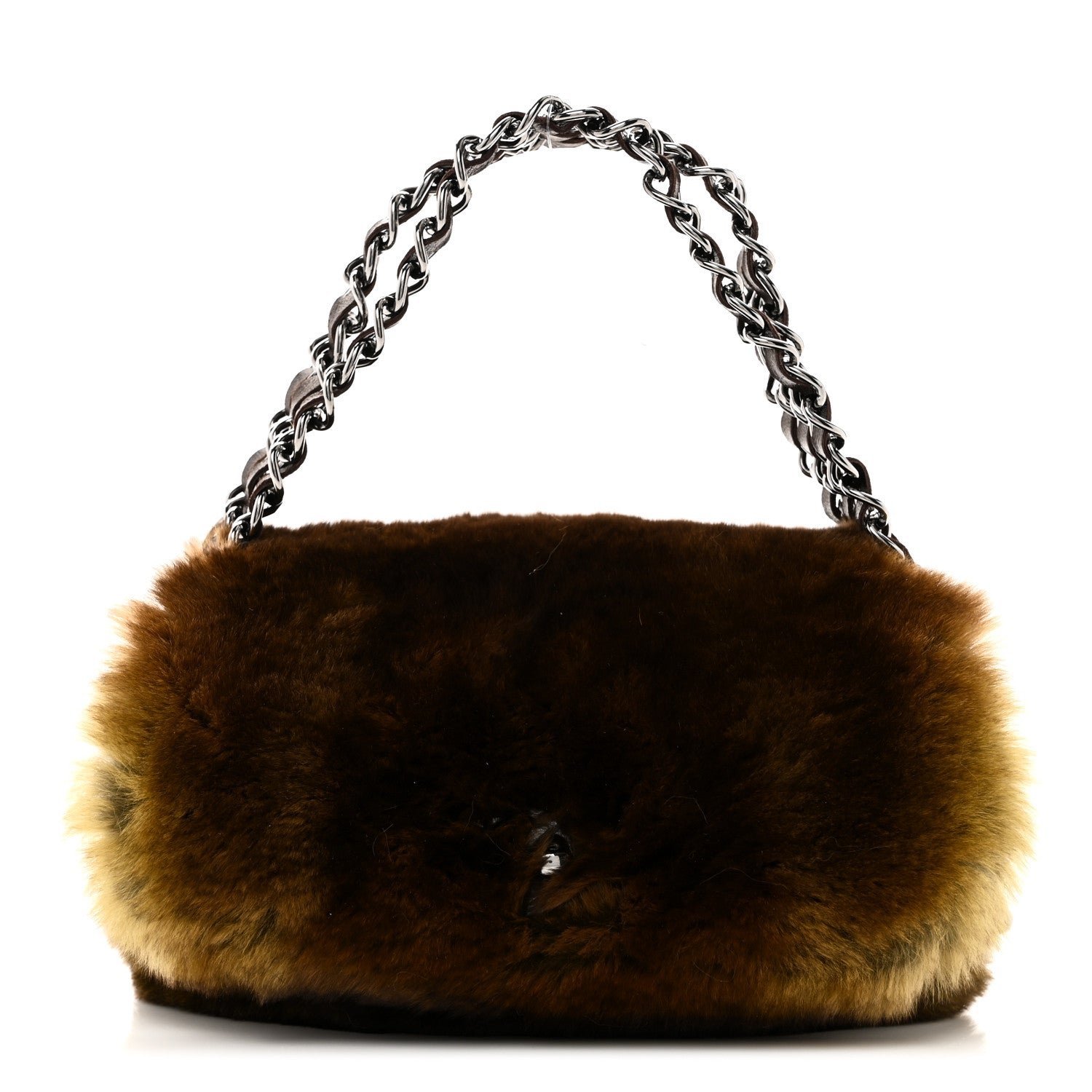 842cf7a702add03a66fd7a1f4fff637b.jpg Rabbit Fur Chain Flap Brown - Image 1