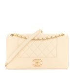 Sheepskin Quilted Medium Vintage Mademoiselle Flap White