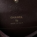 Lambskin Quilted Mini Double Flap With Hook Dark Brown - Image 6