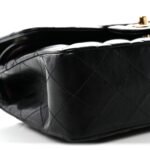 Lambskin Quilted Small Double Flap Black - Image 8