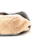 Shearling Sheepskin Single Flap Gray Pink Beige - Image 10