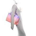 Shaded Calfskin Small Deauville Tote Light Purple Pink Coral - Image 2